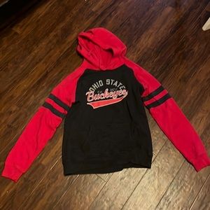 Kids OSU Buckeyes Hoodie Gray and Red